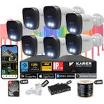 Karer 7'li 5mp Ip Güvenlik Kamera Seti-Gece Renkli Görüntü-Su Geçirmez Dış Mekan-Sesli Kayıt -Ultra Hd - Beyaz