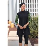 Karet Uzun Kollu Tesettür Mayo 1602 - Siyah - 2XL