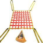 Kargo Ağı, Ağır Hizmet 2x2m Kargo Kaldırma Ağı Güvenlik İnşaat Arma için Asma Ağı Hareketli Çekme Yük Kapasitesi 3t 15cm Mesh Boyutu