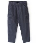 Kargo Cep Erkek Çocuk Kanvas Pantolon Lacivert Renk Erkek Çocuk Keten Panolon 001-0002081 - Relax Fit - 13 - 14 Yaş