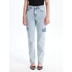 Kargo Cep Kar Yıkama Jeans Pantolon