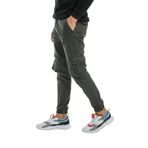 Kargo Cepli, Fermuarlı Paça Lastikli Esnek Kumaş Slim Fit Gabardin Erkek Kargo Pantolon Haki 33