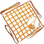 Kargo Net, İnşaat Malzemesi Taşıma için Ağır Hizmet Naylon Kargo Kaldırma Ağı, 3x3m Boyut, 15cm Mesh, 2t Yük Kapasitesi