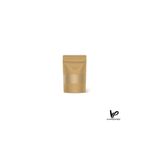KARGOPEK Doypack Kraft Pencereli Kilitli Poset 8,5*14,5 (50 ADET)