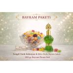 Karia Songül Fıstık Kolonyası ve 500 gr Şölen Bayram Şekeri Paketi | Karışık Sert ve Meyve Aromalı Jöle Şeker Bayram Misafir İkram Seti - 200 ml