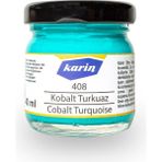 Karin 40 ml S:408 Kobalt Turkuaz Ebru Boyası