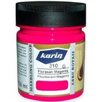 Karin Ezilmiş Ebru Boyası 105ml 310 Florasan Magenta