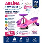 Karınca Kaykay Pedalsız Kolay Kullanım Müzikli Sevimli Ayıcık Sepetli Pembe