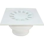 Karışık Beyaz Yer Süzgeci 15 x 15 cm - Ø 70 Alttan Çıkış Yer Sifonu