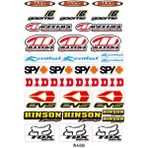 Karışık Çoklu Ekipman Kask Motorsiklet Sticker Seti 01