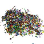 Karışık Glitter Harf Epoksi Reçine Harfleri 100 GRAM Metalik Renk Karışık