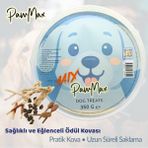 Karışık Köpek Ödülü Kova – Pawmax 350 g (Tavuk Göğsü Burgu, Dana Karaciğeri, Kolajen Çubuk, Beyaz Burgu, Munchy) - Mavi