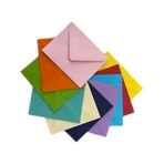 Karışık Renkli Mini Zarf Seti, 10'lu Paket, 7 x 9 cm, Çok Renkli Davetiye Zarfları