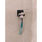 Kariyer 1 Adet Permatik Tutucu - Yapışkanlı Banyo Düzenleyici - Jilet Tutucu Aparat - Çok Amaçlı Banyo Askısı - Siyah