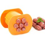 Karkar Cevapcici Presse Hot Dog Maker - Manuel Sosis Kalıbı Seti, Kendin Yap Mutfak Gereçleri, Cevapcici Sosisli Makinesi Sosisli Makinesi Et Çubuğu Sıkacağı (Turuncu)
