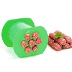 Karkar Cevapcici Presse Hot Dog Maker - Manuel Sosis Kalıbı Seti, Kendin Yap Mutfak Gereçleri, Cevapcici Sosisli Makinesi Sosisli Makinesi Et Çubuğu Sıkacağı (Yeşil)