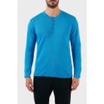 Karl Lagerfeld % 100 Keten Slim Fit Düğmeli Sıfır Yaka Kazak Erkek Kazak 655045 0 521305 640 - XL - Saks