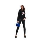 Karl Lagerfeld Boucle Bisiklet Yaka Sweatshirt, L, 5003109374, Siyah, kadın