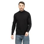 KARL LAGERFELD Erkek Balıkçı Yaka Sweatshirt, Siyah, M