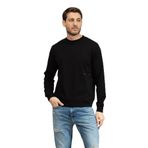 Karl Lagerfeld Erkek Bisiklet Yaka Sweatshirt, Siyah, S Beden