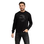 Karl Lagerfeld Erkek Crewneck Bisiklet Yaka Sweatshirt, Siyah, S Beden