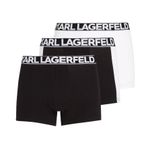 KARL LAGERFELD Erkek elastik külot (3'lü paket), Siyah/beyaz, M