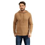 Karl Lagerfeld Erkek Kapüşonlu Sweatshirt, Knit Hoody, Bej, XL
