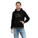 Karl Lagerfeld Erkek Kapüşonlu Sweatshirt, Siyah, L Beden