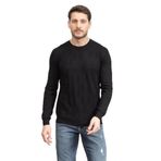 KARL LAGERFELD Erkek Sweatshirt, Bisiklet Yaka, Uzun Kol, Siyah, M