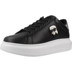Karl Lagerfeld -Gümüş Deri Sneaker, 38, 5003148259, Siyah, Kadın