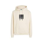KARL LAGERFELD JEANS Erkek Klj Regular Logo Hoodie Kapüşonlu Sweatshirt, whitecap gray, XL