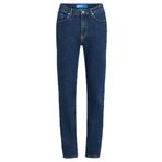 KARL LAGERFELD JEANS Kadın Mom Denim Kot Pantolon, Yıkanmış Koyu Mavi, 27W / 30L
