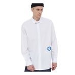 KARL LAGERFELD Jeans Normal Beyaz Erkek Gömlek 236D1603_KLJ MONOGRAM SHIRT, M, 5003107408002
