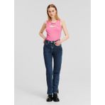 Karl Lagerfeld Jeans Yüksek Bel Düz Paça Straight Koyu Mavi Kadın Denim Pantolon 245J1113