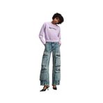 Karl Lagerfeld Jeans Yüksek Bel Geniş Paça Standart Denim Pantolon, 26, 5003306438, Mavi, Kadın
