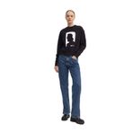 Karl Lagerfeld Jeans Yuvarlak Yaka Baskılı Sweatshırt, L, 5003185465, Siyah, kadın