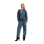 Karl Lagerfeld Jeans Yuvarlak Yaka Baskılı Sweatshırt, M, 5003185511, Mavi, kadın