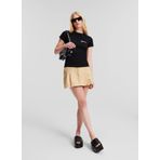Karl Lagerfeld Jeans Yuvarlak Yaka Düz Siyah Kadın T-Shirt 241J1700