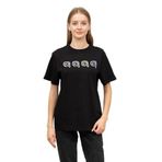 KARL LAGERFELD Kadın Bisiklet Yaka, Kısa Kollu T-shirt, Siyah, S