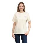 Karl Lagerfeld Kadın Bisiklet Yaka T-Shirt, Off White, M Beden