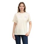 Karl Lagerfeld Kadın Bisiklet Yaka T-Shirt, Off White, S Beden