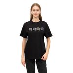 Karl Lagerfeld Kadın Bisiklet Yaka T-Shirt, Siyah, XL