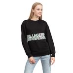 Karl Lagerfeld Logo Kadın Bisiklet Yaka Sweatshirt,Siyah S