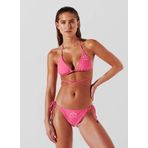 Karl Lagerfeld logolu üçgen bikini, Parlak Pembe, M