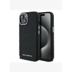 Karl Lagerfeld PU Deri Damgalı Metal Yazı Logolu iPhone 15 Kılıf