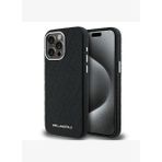 Karl Lagerfeld PU Deri Damgalı Metal Yazı Logolu iPhone 15 Pro Max Kılıf