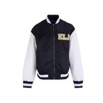 Karl Lagerfeld Siyah-Beyaz Logo Bomber Mont, M, 5003218279, Siyah - Beyaz, Erkek