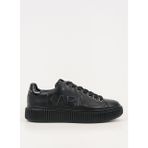 Karl Lagerfeld Siyah Erkek Deri Sneaker KAPRIKA Geometrikarl Logo