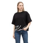 Karl Lagerfeld Sslv Kadın Bisiklet Yaka Sweatshirt,Siyah Xs