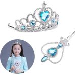 Karlar Ülkesi Elsa Kalpli Taç ve Asa Seti Çocuk Boy